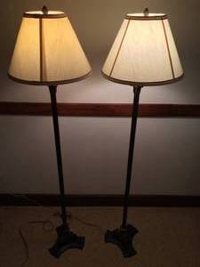 lot 216 image: Two Ornate Floor Lamps