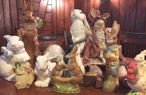 lot 217 image: Fun Collection of Rabbit Figurines