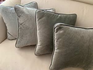 lot 23 image: Lot of Four Decorative Velvet Throw Pillows