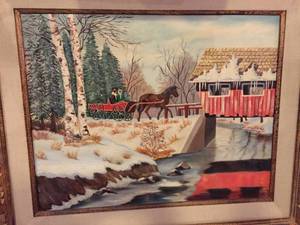 lot 246 image: Lighted Framed Art