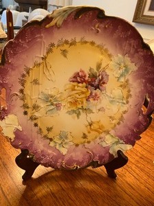 lot 110 image: Unmarked RS Prussia plate and R.S. Germany Bowl