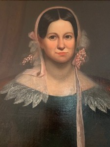 lot 134 image: Oil on Board Antique (19th Century)  Portrait Painting