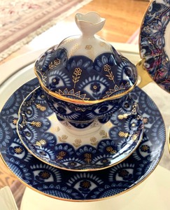 lot 104 image: Beautiful Russian TeacupsSaucers (USSR) Lomonosov