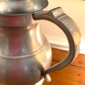 lot 125 image: Two Collectible James Yates Pewter TankardsPitchers
