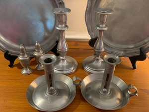 lot 124 image: Pewter Items