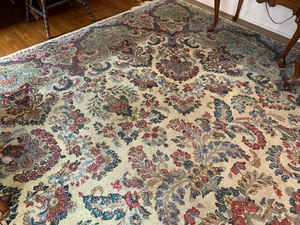 lot 289 image: Room Size Large Decorative Kerman Persian Area Rug