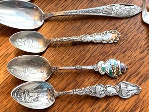 lot 308 image: Sterling Souvenir Spoons