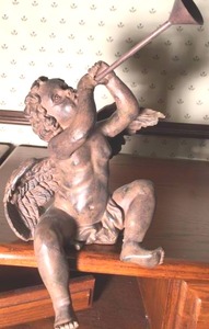 lot 321 image: Angel Figurine and Two Luminara Flameless Candles