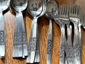 lot 349 image: Amefa (Holland) Flatware and Fondue Pot