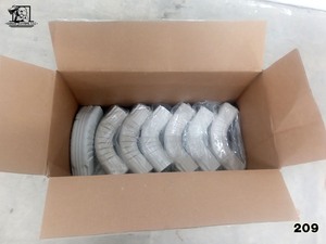 lot 209 image: Aluminum A Elbows 2x3 Various Colors 14 pcs Norandex AAE23LI