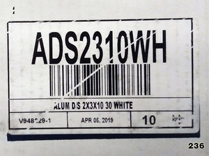 lot 236 image: Aluminum Downspout 2x3 10 White 10 pcs Unopened Norandex ADS2310WH
