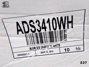 lot 237 image: Aluminum Downspout 3x4 10 White 10 pcs Norandex ADS3410WH