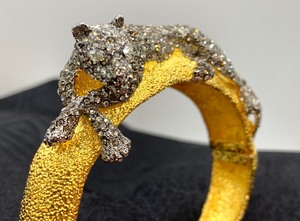 lot 49 image: Alexis Bittar Jeweled Panther Bracelet