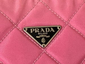 lot 76 image: PRADA Pink Cosmetic Pouch w Certificate of Authenticity.