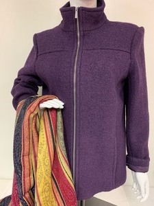 lot 172 image: Lands End Purple Coat and Scarf