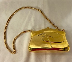 lot 61 image: Fabulous Gold Metal Handbag - Made in Italy