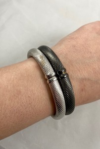 lot 119 image: Pair Pearl Brand Magnetic Clasp Bracelets