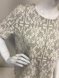lot 233 image: Pleioine White and Gray Dress Shirt (NEW)