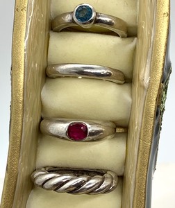 lot 126 image: FiveSterling Silver Rings Size 6-6.5