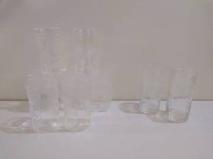 9 Oiva Toikka for Iittala Vintage Finnish Drinking Glasses
