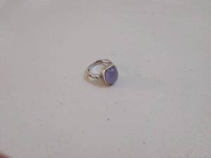 Sterling Silver Ring with Lilac-Colored Stone