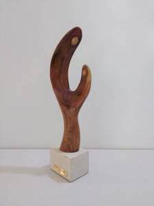 Vintage Wood & Stone Trophy