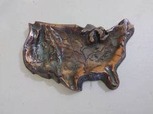 Vintage Metal US Trinket Tray