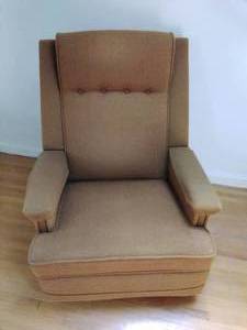 Vintage Upholstered Rocking Recliner