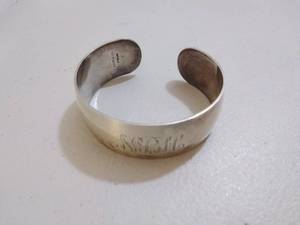 Sterling Silver Monogrammed Cuff Bracelet