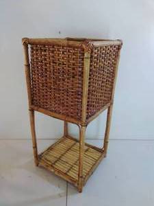 Square Wicker Plant Stand