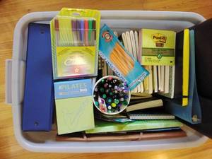 Tub FULL of Office Supplies