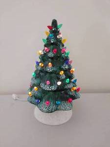 Vintage Lighted Ceramic Christmas Tree