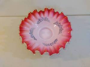 Vintage Folded-Rim Glass Bowl