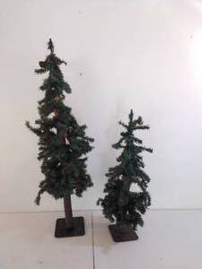 Pair of Small Christmas Trees