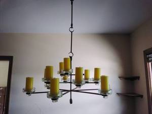 Vintage MCM Candle-Lit Chandelier