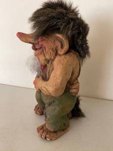 Hand Carved Wood Troll