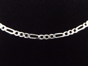 .925 Sterling Silver Figaro Link Necklace