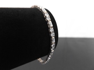 .925 Sterling Silver Crystal Bracelet