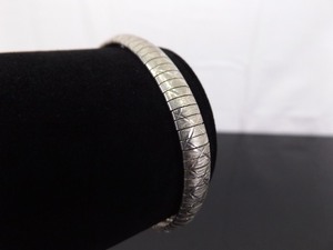 .925 Sterling Silver Etched Bracelet