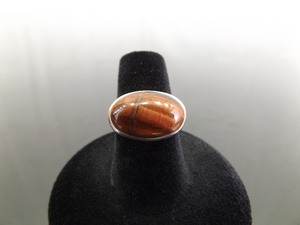 .925 Sterling Silver Maroon Chrysoberyl Cabochon Ring Size 6.75
