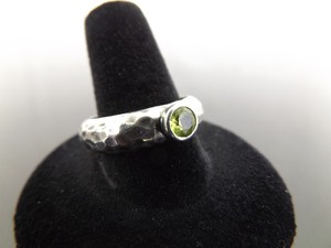 .925 Sterling Silver Silpada Faceted Peridot Ring Size 10
