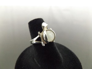 .925 Sterling Silver Jelly Back Turtle Ring Size 5.5