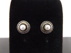 .925 Sterling Silver Genuine Pearl Post Earrings