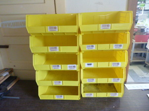 10 Uline Stackable Bins