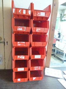 12 Uline Stackable Bins