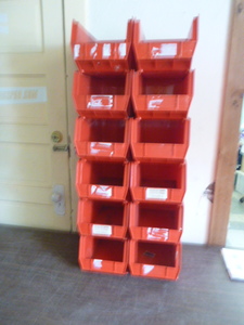12 Uline Stackable Bins