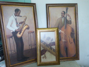 3 Framed Prints - Two Artist by F. de Villeneuve