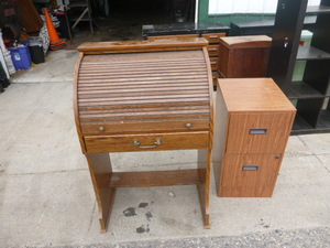 Desk and File Cabinet