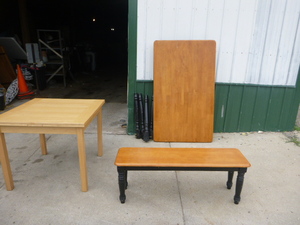 2 Dining Tables and Bench Seat