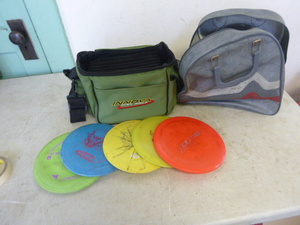 Frisbee Golf Discs and Bowling Ball